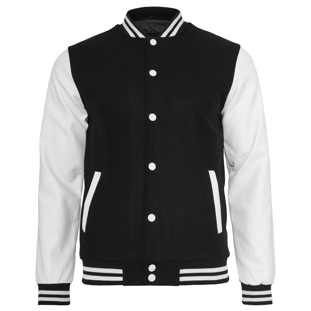 Buy Urban Classics - Oldschool College Jacket black / white
