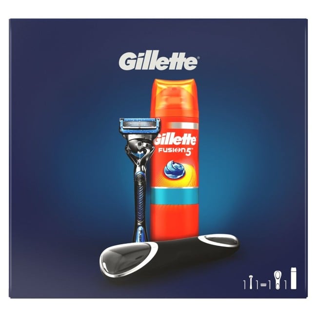 Gillette - Fusion 5 Proshield Chill Razor + Shaving Gel 200 ml + Travel Case - Gavesæt