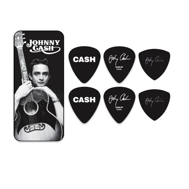 Dunlop JCPT01M Johnny Cash 6 Stk. Signatur Plektre