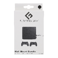 Floating Grip Playstation 4 Slim and Controller Wall Mount - Bundle (Black)