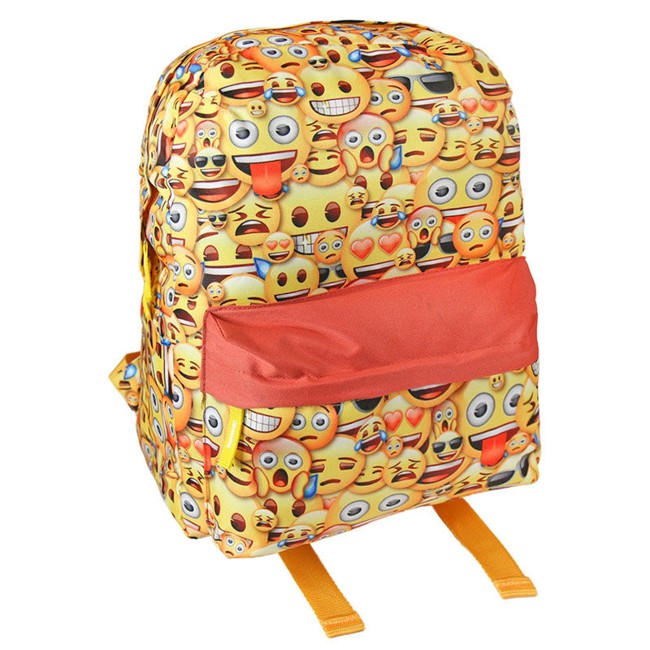 Emoji Backpack School Bag Taske Rygsæk 41 x 32 x 14 cm