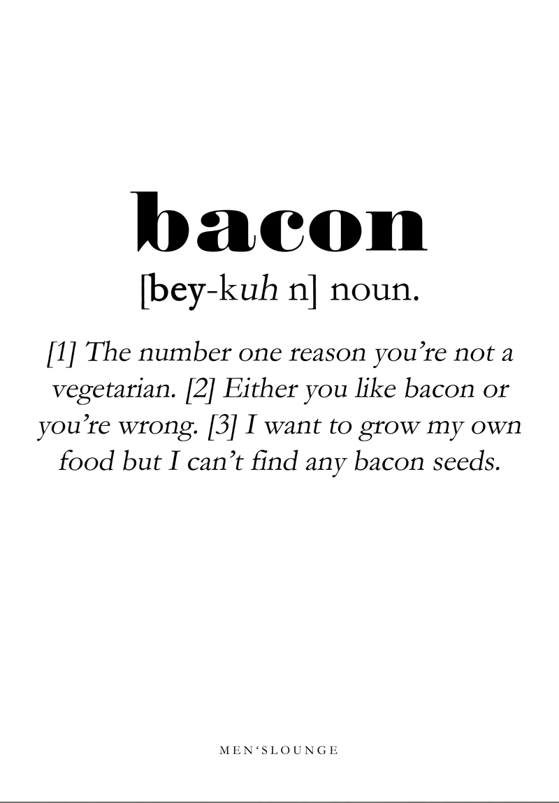 Buy Men's Lounge - Bacon Definition Poster 50 x 70 cm