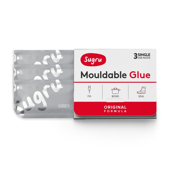 Sugru Mouldable Glue - Original Formula - Grey (3-pack)