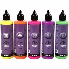 3D Liner - Neonfarver -  5x100ml