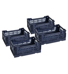HAY - Colour Crate Small - Set of 4 - Navy