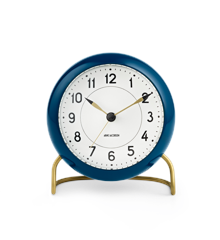 Arne Jacobsen - Station Table ​Clock ​ - Petroleum/White (43678)