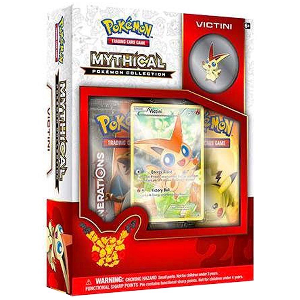 Pokemon Card Game Victini Pin Box Generations Booster Pack Mythical Collection