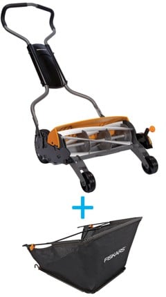 Fiskars - StaySharp Reel Mower + Grass Catcher