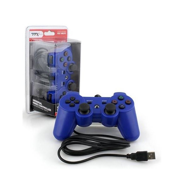 PS3 Wired Controller USB TTX (Blue)