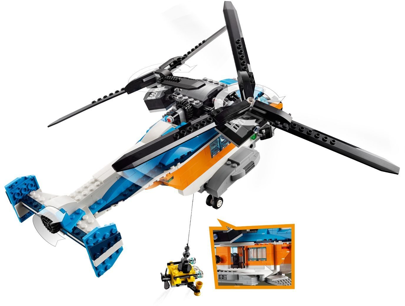 lego twin rotor helicopter