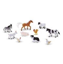 Melissa & Doug 10594 Farm Friends Collectible Toy Animal Figures (10 Pcs)