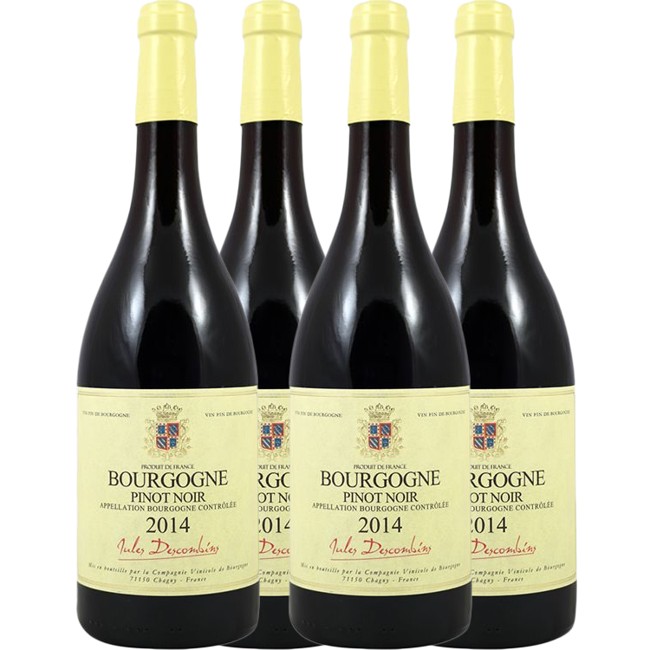 4 x Jules Descombins - Bourgogne Pinot Noir, 82,25 kr. pr. fl.