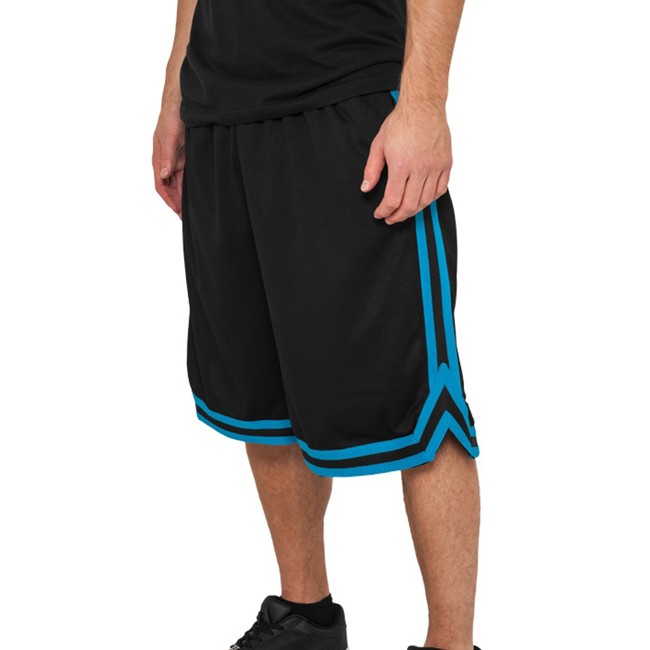 Urban Classics - MESH Shorts black / turquoise - XL