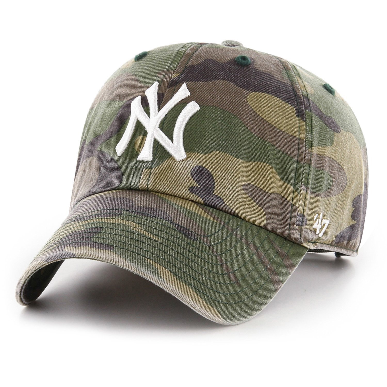 Kaupa 47 Brand Relaxed Fit Cap - WASHED New York Yankees wood camo