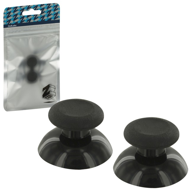 ZedLabz concave analog rubber thumbsticks grip sticks for Sony PS4 controllers - 2 pack black