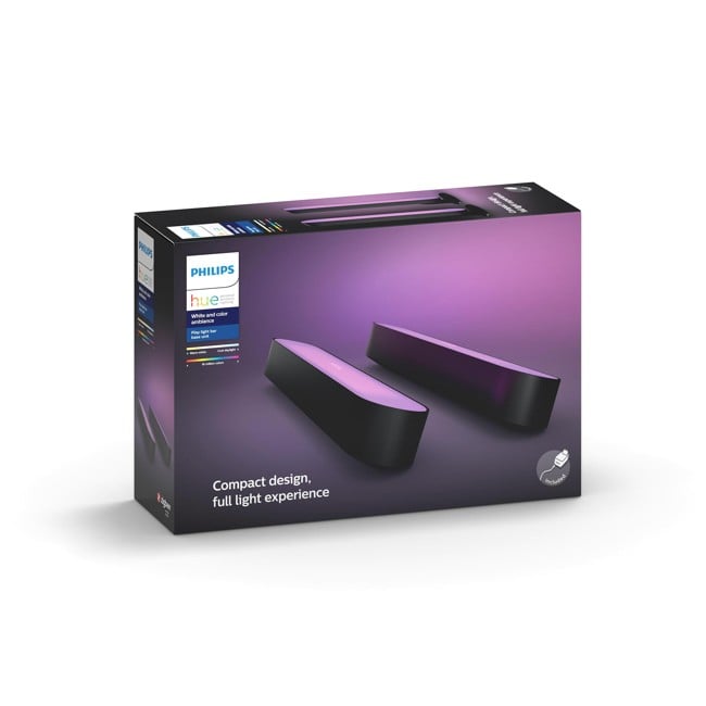 Philips Hue - Play Light Bar 2-pack Svart - Vit & Färg Ambiance