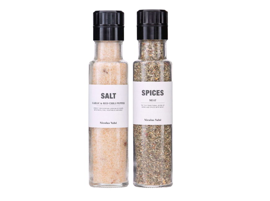 Nicolas Vahé - Salt Med Hvidløg & Rød Chili Peber + Krydderiblanding Til Kød