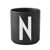 ​Design Letters - Personal Porcelain Cup N- Black (10204000N) thumbnail-1