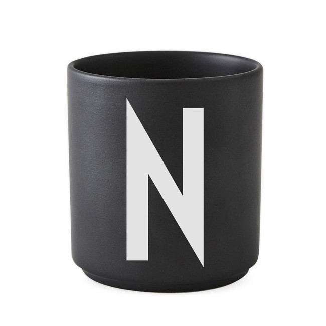 ​Design Letters - Personal Porcelain Cup N- Black (10204000N)