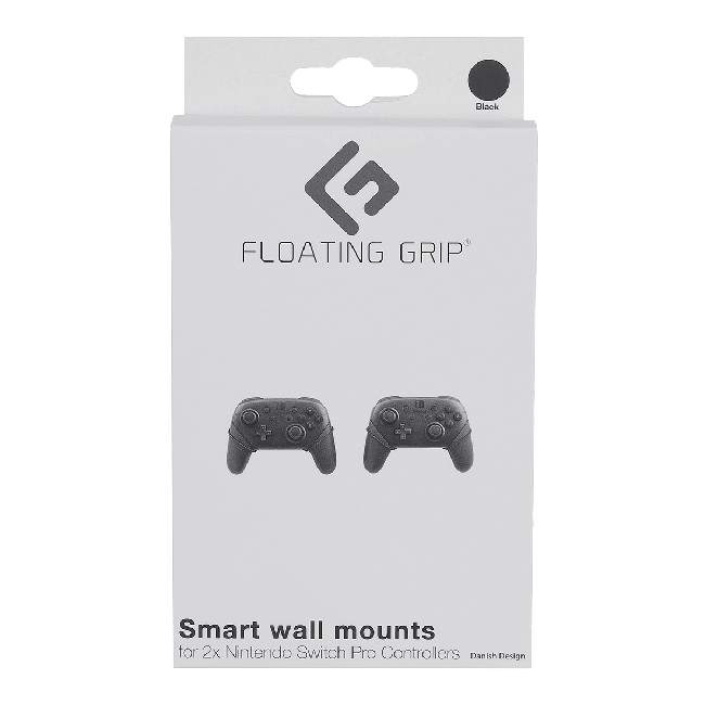 Nintendo Switch Pro Controller wall mount by FLOATING GRIP®, Black