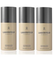 Karl Lagerfeld - 3x Classic Deodorant Spray 150 ml