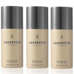 Karl Lagerfeld - 3x Classic Deodorant Spray 150 ml