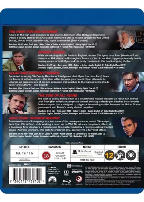 Jack Ryan: The Covert Collection (5 film) (Blu-Ray)