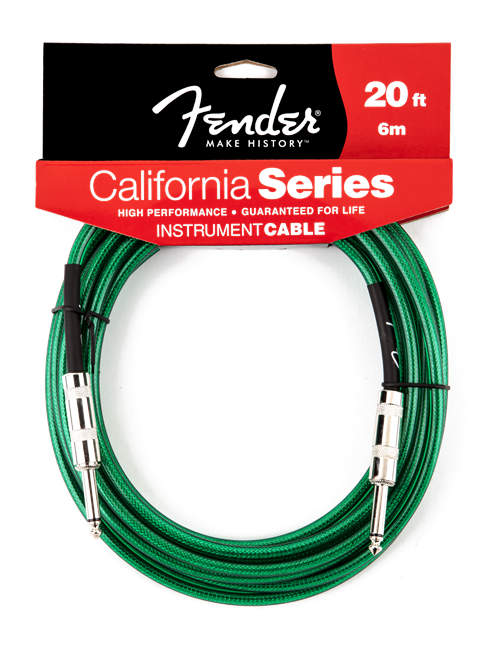 Fender - California Series - Instrument Jack Kabel (Surf Green) (6,0 m)