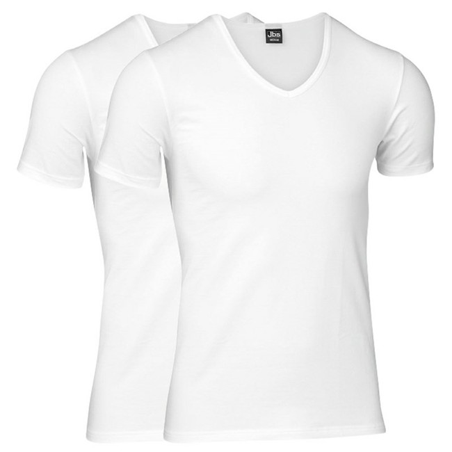 JBS 2 Pack V-Neck T-shirt White