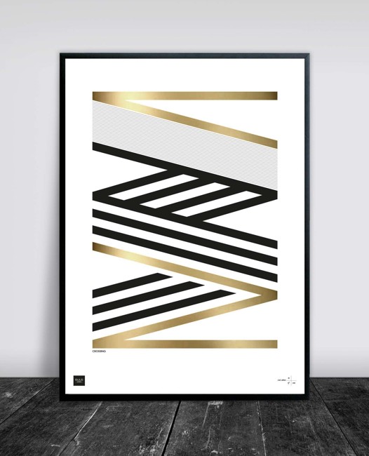 Buus Works - Crossing Gold Plakat 50 x 70 cm.