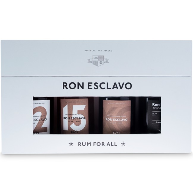 Ron Esclavo – Ron Dominicana, Gaveæske 4x 20cl 12+15+XO+XO Cask