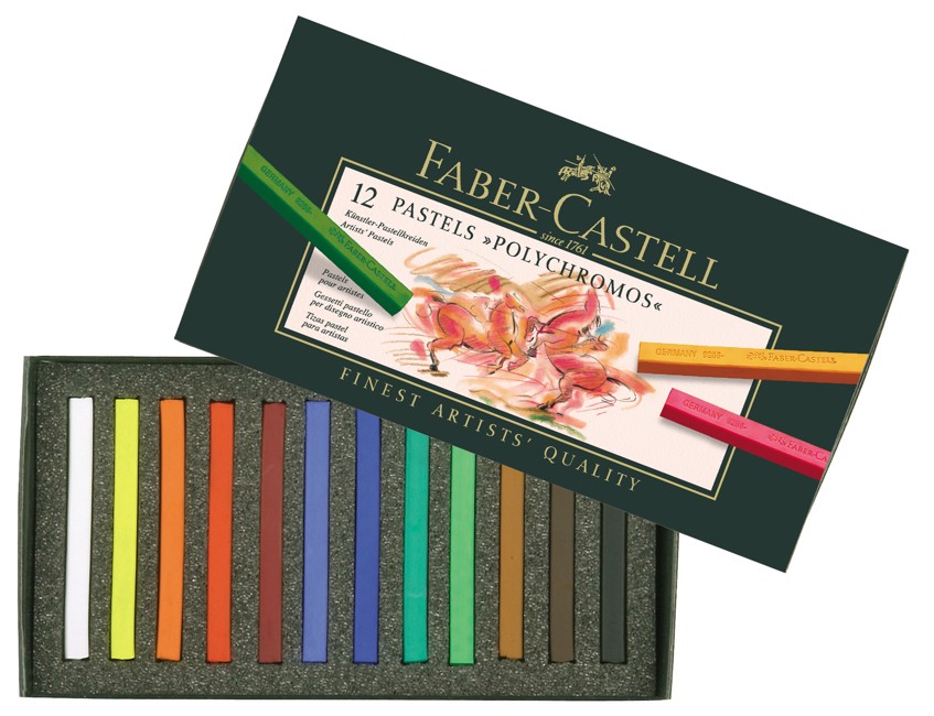 Faber-Castell - Polychromos Pastel Farveblyanter (12 stk)