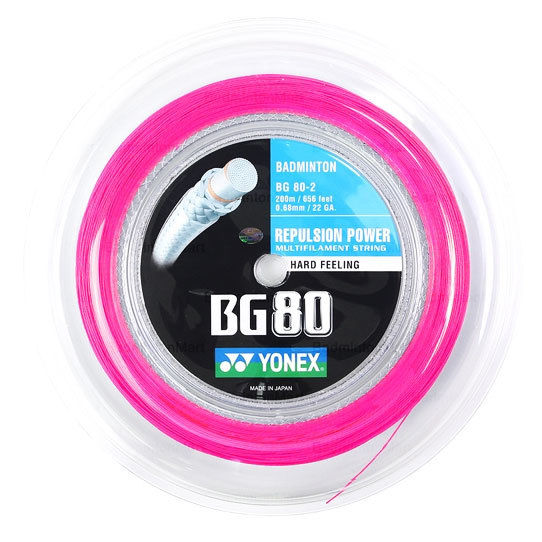 Yonex - Badmintonstring BG-80 Pink 200m