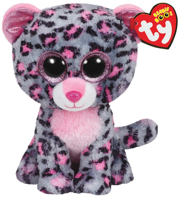 TY Beanie Boos Tasha Pink & grey leopard