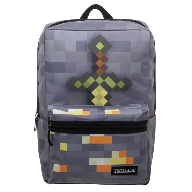 Buy Minecraft Box Backpack With Sword School Bag 47x34x14cm