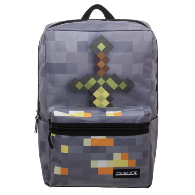 Minecraft Box Backpack With Sword School Bag Taske Rygsæk 47x34x14cm