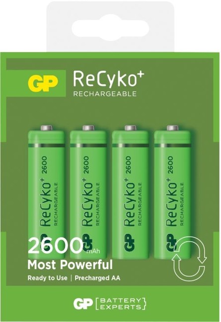 GP ReCyko+ 2700 Series 2600mAh AA 4 batteries