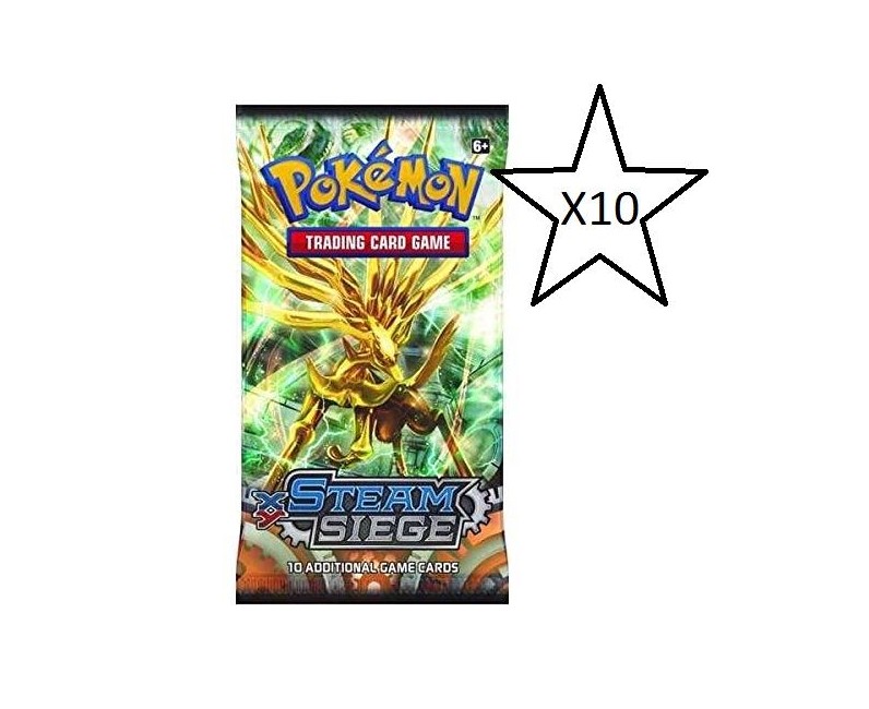 Pokemon Trading Card Game, Steam Siege Booster Pack - 10 Packs