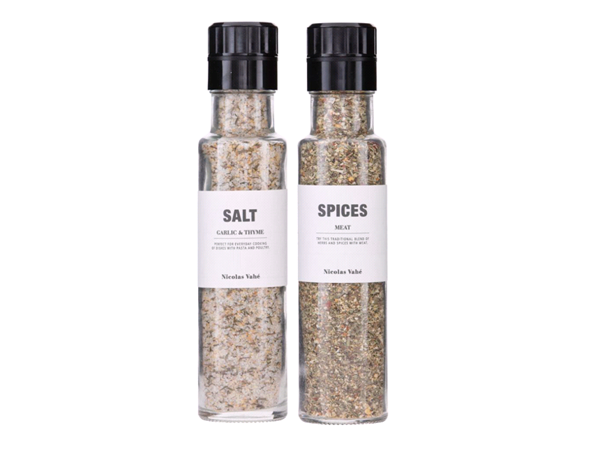 Nicolas Vahé - Salt Med Hvidløg & Timian + Krydderiblanding Til Kød