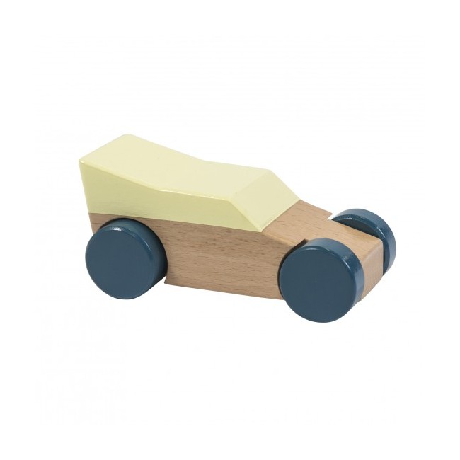 Sebra - Træ mobil legetøj - Racerbil - Gul (3019303)