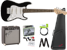 Squier By Fender - Mini Stratocaster V2 - Elektrisk 3/4 Guitar Start Pakke (Black) thumbnail-1