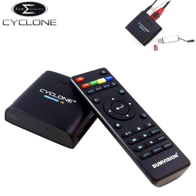 Sumvision Cyclone Micro 4 Multi Media Player WIFI MKV HD 1080P Miracast DLNA (ENCL-MEDIA-CYCLONE-MIC
