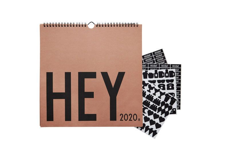 Osta Design Letters Hey Wall Calendar 2020 Camel (70201014camel)