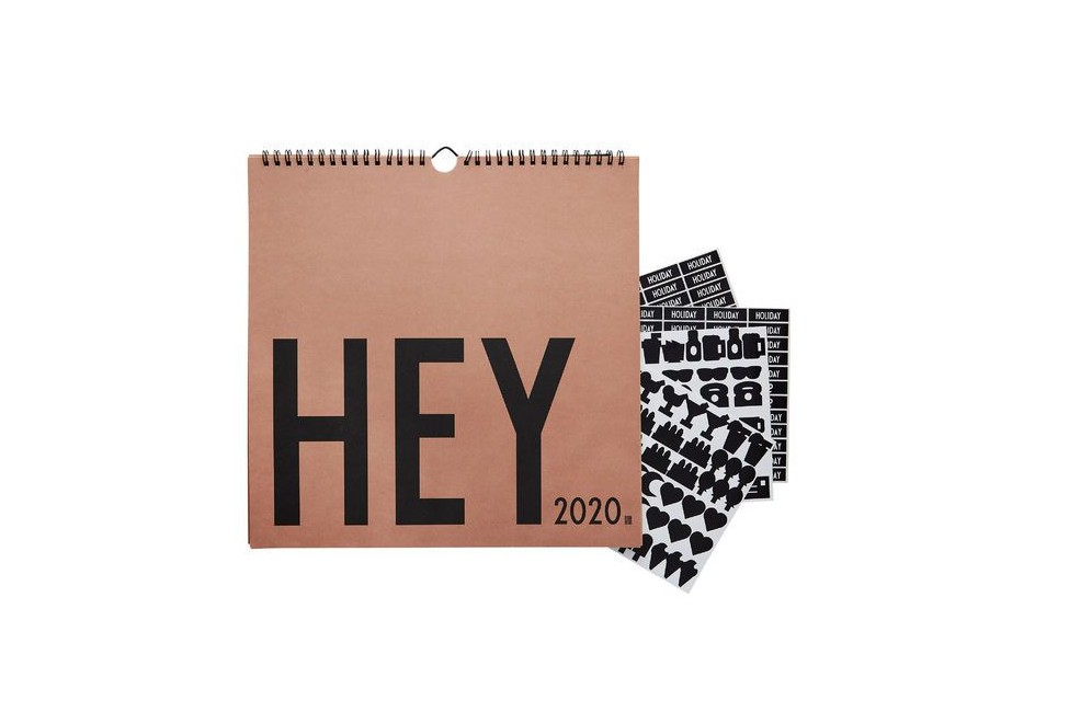 Design Letters - Hey Wall Calendar 2020 - Camel (70201014camel)