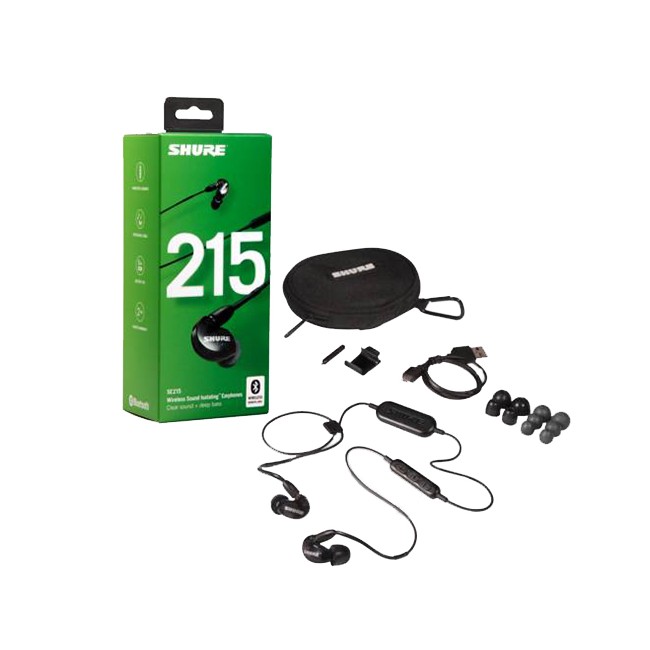 Shure - SE215-K-BT1 - Trådløs Lyd Isolerende In-Ear Hovedtelefoner (Black)