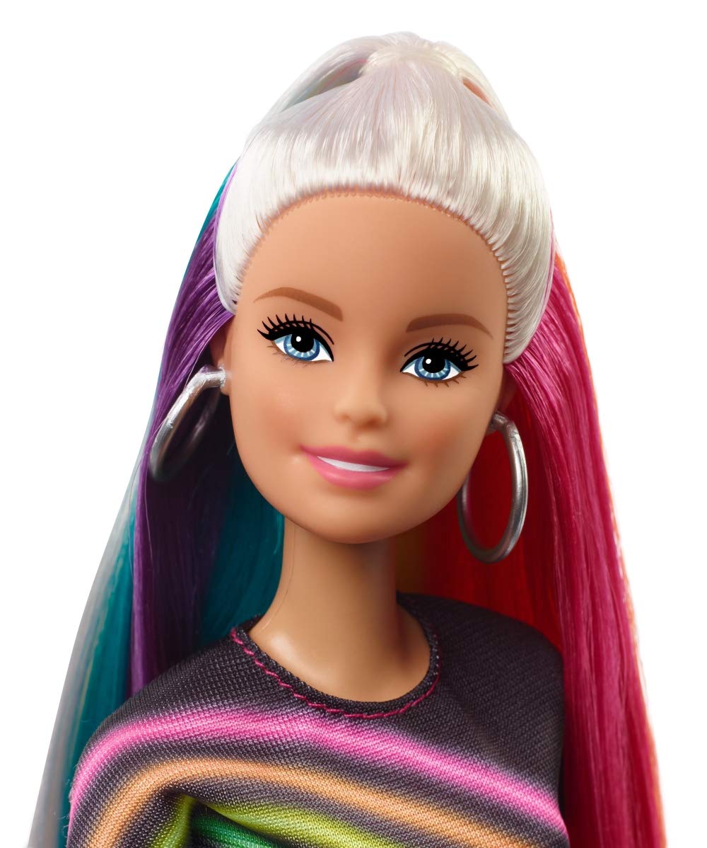 Buy Barbie - Rainbow Sparkle Hair Doll (FXN96)