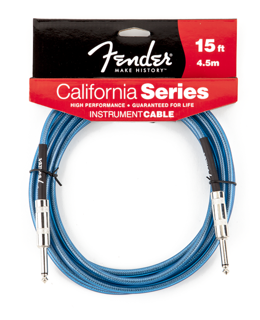 Fender - California Series - Instrument Jack Kabel (Lake Placid Blue) (4,5 m)