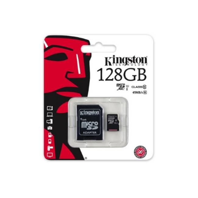 Kingston 128GB Micro SDHC Class 10 Memory Card (SDC10G2/128GB)