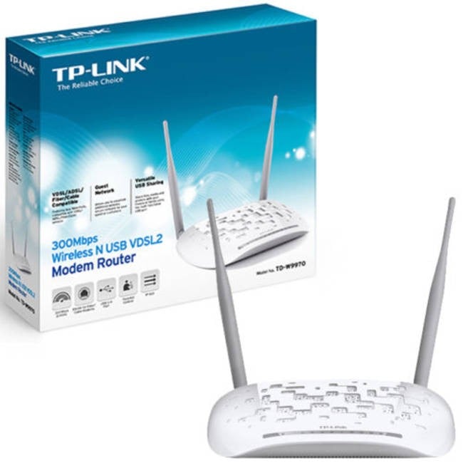 TP-LINK TD-W9970 300MBPS Wireless VDSL2/ADSL2+ 4 Port Modem Router Dual WAN USB