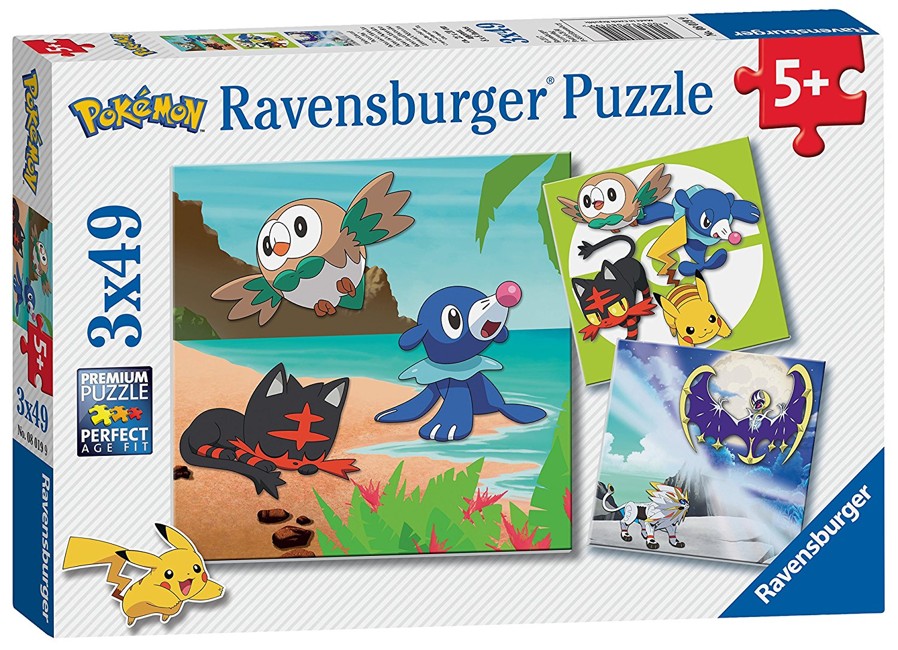 Ravensburger Pokemon Jigsaw Puzzles - 3 x 49 Pieces